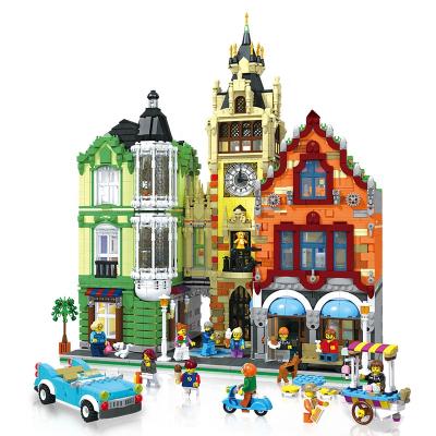 China Building Toy 89103 7010pcs/set Clock Tower Square MOC-21266 Create Expert Street View Building Blocks for sale