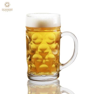 China Cheap Handmade 1.3L Beer Glasses Modern Soccer World Cup Wine Beer Glasses Set Craft Clear Pilsner Beer Glass for sale