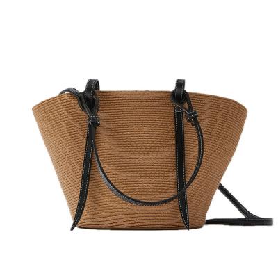 China Wholesale Fashion Low Price Beach Bag Water Hyacinth Handbag Straw Tote Bag Rattan Bag for sale