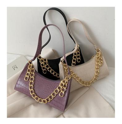 China Crocodile Pattern PU Crocodile Pattern Women Mini Underarm Bags Ladies Handbag Shoulder Bags for sale