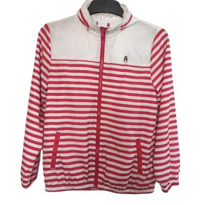 China Hot Selling Sun Protection Girls Sun Protection Hooded Striped Clothing Unique Design Hooded Striped Clothing Hot Summer Girls for sale