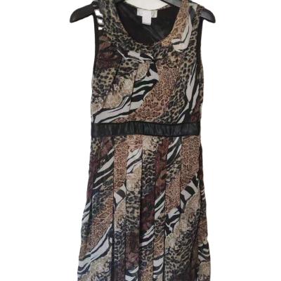 China Good Quality Breathable Leopard Print Guaranteed Hot Selling Sleeveless Ladies Dress for sale