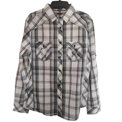 China Custom Cheap Regular Fit Long Sleeve Plaid Cotton Flannel Daily Lifestyle Casual Shirts for sale