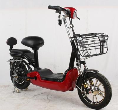 China ALUMINUM ALUMINUM two seats electric scooter 48V350W electric bicycle with pedals, China factory price two wheels electric motor e-bike for sale