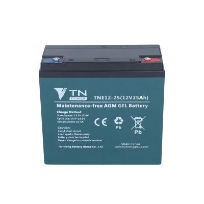 China E-scooter Maintenance Free Electric Bike Battery Pattern Lead Acid Battery 12V 25Ah Maintenance Free Battery for sale