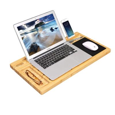 China Multifunctional Radiator Laptop Stand With Cooling Pad With 100% Lap Desk Tablet Stand Phone Radiator Holder Eco-friendly Bamboo Wood for sale