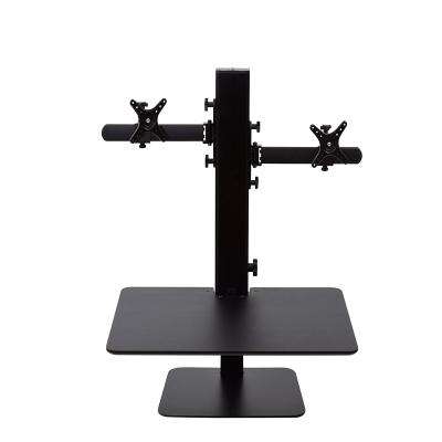 China (Height)Adjustable Mobile Monitor Riser With Arm Double Height Adjustable Computer Desk Laptop Table for sale