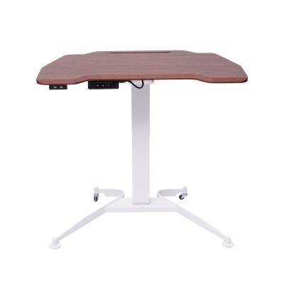 China Adjustable (Height) Powered Standing Desk With Wheels Computer Table Height Modern Adjustable Electric Desk Stand Up Lift Desk for sale