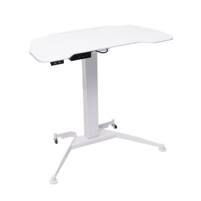 China (Height)Adjustable Mobile Computer Desk Powered Standing Desk With Wheels Modern Height Adjustable Desk for sale