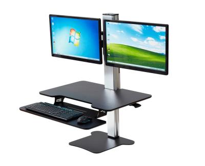 China Height Adjustable (Height) Adjustable Computer Desk With Dual Monitor Arms Office Furniture for sale