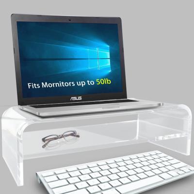 China Other HIFI Home Office Funiture Clear Acrylic Printer Stand Riser Laptop Stand Desk Organizer Laptop Holder for sale