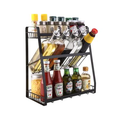 China Viable Multifunction Kitchen Shelf Metal Kitchen Organizer Rack Storage Holder Spice Rack for sale