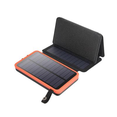 China Support Fast Solar Power 10000mAh/20000mAh Power Bank Waterproof Phone Charger with 2 USB Ports Compatible with Most Phone Models and Tablets for sale