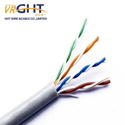 China 99.99% Bare Copper Indoor Gray O.D., 5.0mm Network Cat5 UTP CAT5E 0.5mmBC 24AWG Cable for sale