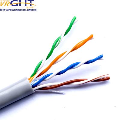 中国 Indoor CCA network UTP CAT5E cable protected by non-flame propagating sheath colored utp cat5e LAN cable 100m 305m 1000m 販売のため