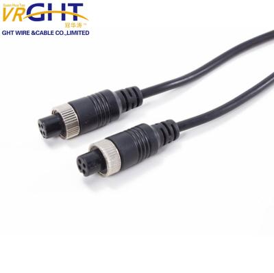 China CCTV system factory supply aviation cable 4pin aviation connector female to female bus camera cable Te koop