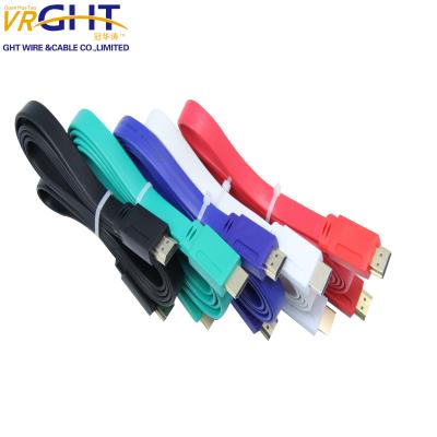 China Wholesale Hotsale TV Male To Male TV Cable HD 4K*2K 3D Cable For PS4/Projector/TV/PC F016 HD Flat Cable for sale