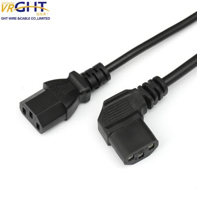 Cina COMPUTER 27awg 18awg since 90 degree power cord ac cord 90 degree power cord plug in vendita