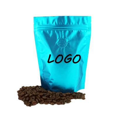 China China Factory Promotion Affordable Blue Metal Coffee Bag Valve Moisture Proof Customized Coffee Bag for sale