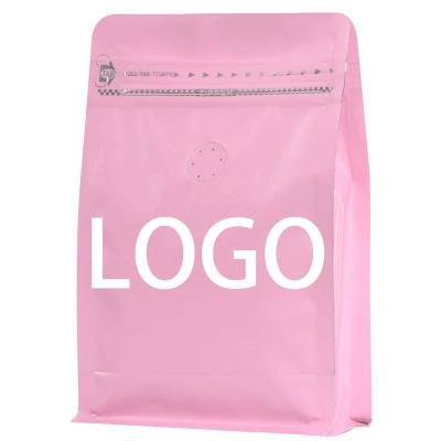 China Factory Supply Moisture Proof Resealable Lock Packing Pouch Packaging Wholesale Biodegradable Coffee Beans Bag With Degassing Valve And Ziplock for sale