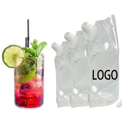 China 2023 New Arrival Juice Soft Food Packaging Bag Transparent Liquid Beverage Moistureproof 1000ml 1500ml Stand Up Spout Bag Pouch For Liquid for sale