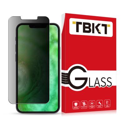 China Mobile Phone Anti-peep Glue HD Full Clear Glass Screen Protector For iPhone 13 mini 6 7 8 plus for sale