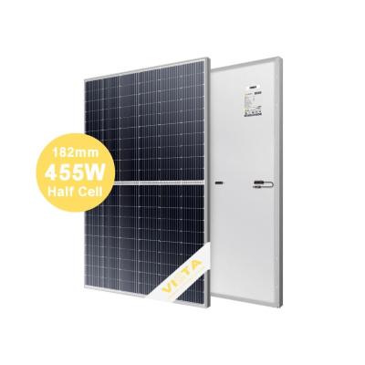 China 440W 445W 450W 455W 460W optimized charging station led solar panel 182mmx182mm for sale