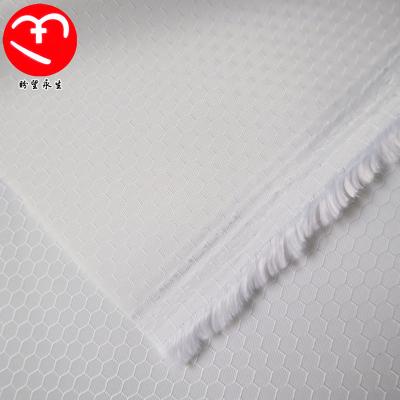 China Waterproof Grid Honeycomb Cloth PVC Oxford Cloth Coating Waterproof Flame Retardant Workwear Fabric for sale