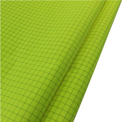 China Waterproof Flame Retardant Waterproof Flame Retardant Tent Fabric Fluorescent Yellow Oxford Conductive Checked Fabric For Bag for sale