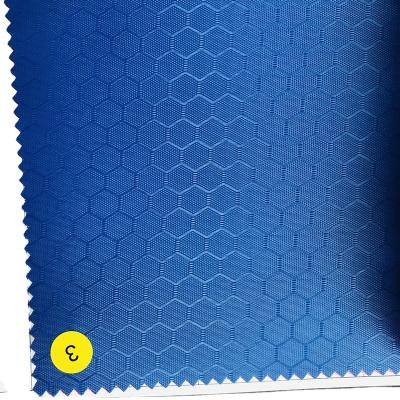 China Waterproof Blue Oxford Cloth Honeycomb Grid Football Waterproof Flame Retardant Fabric For Industrial Tent for sale