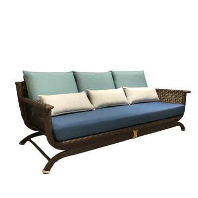 China Modern Modern Style PE Rattan Sofa Set Luxury Garden Sofa Furniture for sale