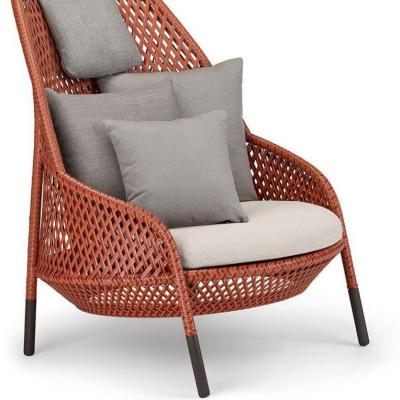 China Modern Creative Rattan Woven Outdoor Design Garden Furniture Chair And Table Set for sale