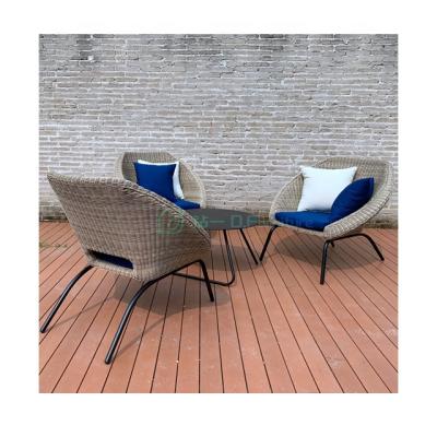 China New Design Waterproof Outdoor Garden Rattan Leisure Coffee Table And Chair Set for sale