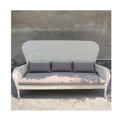 China China Modern Design Outdoor Garden Hotel Furniture Aluminum Pe Rattan Sofa Set for sale