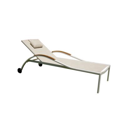 China Outdoor Weather Furniture Pool Beach Sun Sofa Daybed Folding Aluminum Daybed for sale