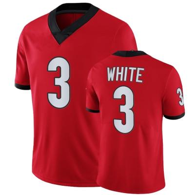 China Breathable Wholesale White College Football Jerseys #3 Zamir Jersey Custom Quilted Mens Uniform Top Shirts Sublimated for sale