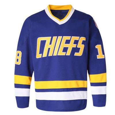 China Shirts & Wholesale Tops Mens Hanson Brothers Steve Jersey #16 #17 #18 Charlestown Chiefs Hockey Movie Tank Tops Stitched Letters Numbers for sale