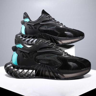 China Fashion Trend Mesh Men Running Shoes Blade Fluorescent Sneakers Zapatillas Hombre Breathable Outdoor Training Shoes for sale