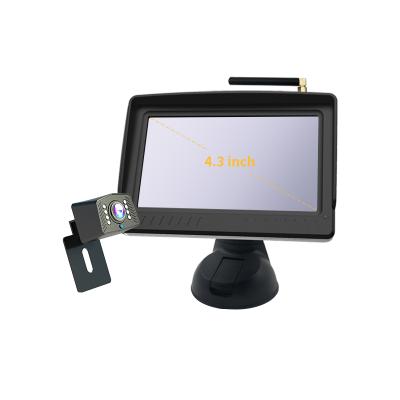 China 4.3 Inch Multi View Mini Hidden Digital Monitor Lcd Waterproof Wireless Reverse Rear Car Parking System Backup Camera for sale