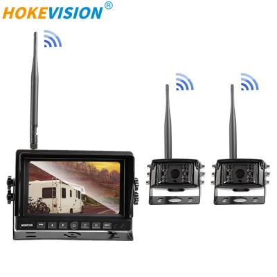 China 4 Channel Digital Waterproof Wireless Fire Engine AHD 1080p 720p 1 2 Multi Security Camera Kits With 7