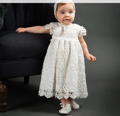 China Breathable Baptism Dress For Girl Infant Birthday Dress For Baby Baptism Dress Kids Summer Clothing for sale