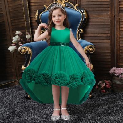 China New High Dry Cleaning Embroidery Girls Dresses For Christmas Party Wedding Sleeveless Princess Dress Girls Clothes for sale