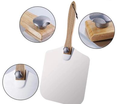 China 12*14inch viable pizza turning peel, aluminum pizza peel shovel for sale