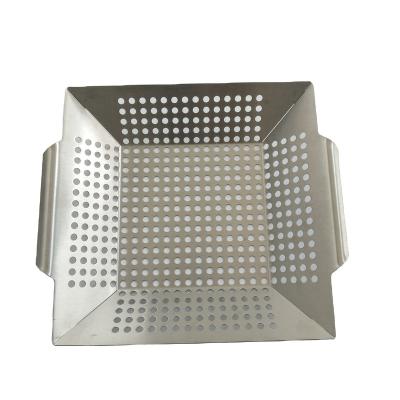 China Disposable BBQ Grill Basket High Quality Stainless Steel Vegetable Grill Basket for sale