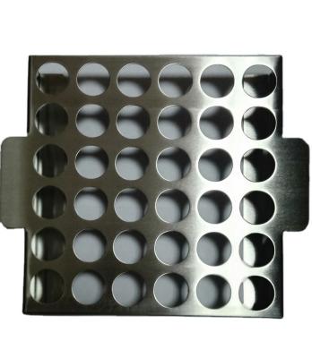 China Corrosion Resistance Stainless Steel 36holes Chili Grill Jalapeno Rack With Hollow Pepper Punch for sale