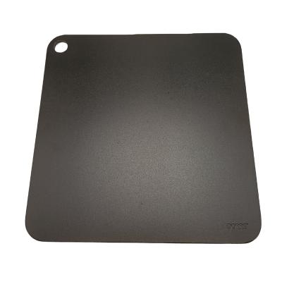 China Vegetable Oil Disposable Black Surface Prep Food Pizza Baking Single Steel Plate for sale