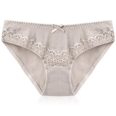 China Wholesale Breathable Women's Breathable Soft Breathable Soft Lace Mid Rise Underwear Sexy Transparent Panties for sale