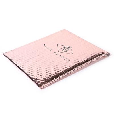 China Standard Size Non-Toxic Eco-Friendly Waterproof Or Customized Self Adhesive Bubble Christmas Gift Seal Pink Padded Envelopes Announcement Printed for sale