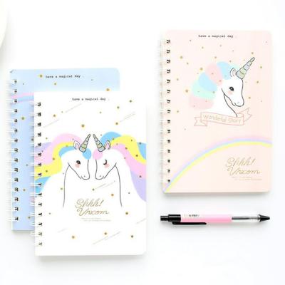 China Top School Notebook PP Hardcover Journal Cover Spiral Small Notebook Mini Planner Tether Ring Student Plastic Weekly Office Cute Notebook for sale