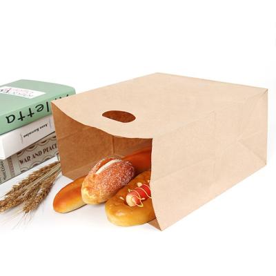 China Brown Bottom Recycled Custom Paper Bags Recyclable Bulk Bulk Grocery Food Kraft Paper Small Bags No Handles for sale